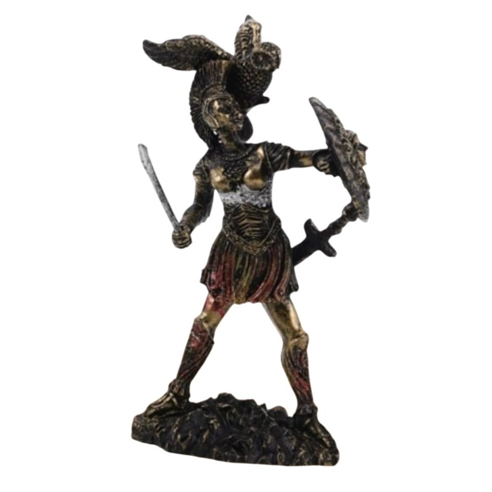 Elegant‎ Bronze Athena Goddess Statue Goddess of Wisdom and War